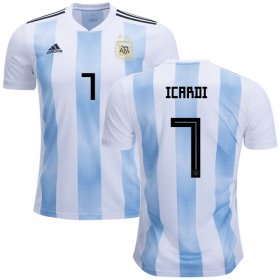 Wholesale Cheap Argentina #7 Icardi Home Kid Soccer Country Jersey