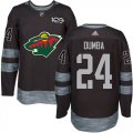 Wholesale Cheap Adidas Wild #24 Matt Dumba Black 1917-2017 100th Anniversary Stitched NHL Jersey