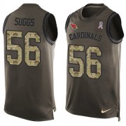 Wholesale Cheap Nike Cardinals #56 Terrell Suggs Green Men's Stitched NFL Limited Salute To Service Tank Top Jersey