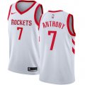Wholesale Cheap Nike Houston Rockets #7 Carmelo Anthony White NBA Swingman Association Edition Jersey