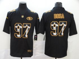 Wholesale Cheap Men\'s San Francisco 49ers #97 Nick Bosa Jesus Faith Black Vapor Untouchable Stitched NFL Nike Limited Jersey