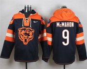 Wholesale Cheap Nike Bears #9 Jim McMahon Navy Blue Player Pullover NFL Hoodie
