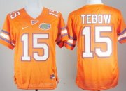 Wholesale Cheap Florida Gators #15 Tim Tebow Orange Jersey