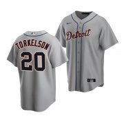 Wholesale Cheap Men's Detroit Tigers #20 Spencer Torkelson Grey Cool Base Stitched Jersey