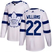Wholesale Cheap Adidas Maple Leafs #22 Tiger Williams White Authentic 2018 Stadium Series Stitched NHL Jersey
