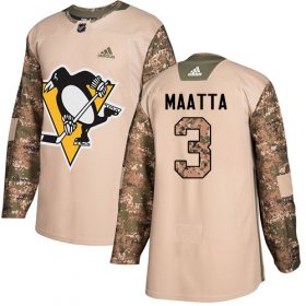 Wholesale Cheap Adidas Penguins #3 Olli Maatta Camo Authentic 2017 Veterans Day Stitched Youth NHL Jersey