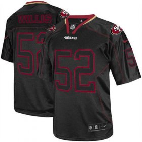 Wholesale Cheap Nike 49ers #52 Patrick Willis Lights Out Black Men\'s Stitched NFL Elite Jersey
