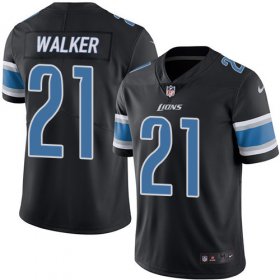 Wholesale Cheap Nike Lions #21 Tracy Walker Black Men\'s Stitched NFL Limited Rush Jersey