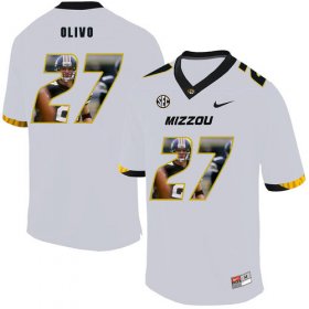 Wholesale Cheap Missouri Tigers 27 Brock Olivo White Nike Fashion College Football Jersey