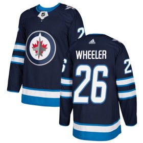 Wholesale Cheap Adidas Jets #26 Blake Wheeler Navy Blue Home Authentic Stitched Youth NHL Jersey