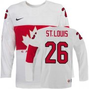 Wholesale Cheap Olympic 2014 CA. #26 Martin St. Louis White Stitched NHL Jersey