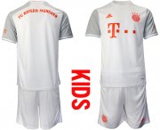 Wholesale Cheap Youth 2020-2021 club Bayern Munich away blank white Soccer Jerseys