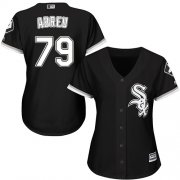Wholesale Cheap White Sox #79 Jose Abreu Black Alternate Women's Stitched MLB Jersey