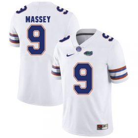 Wholesale Cheap Florida Gators White #9 Dre Massey Football Player Performance Jersey