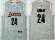 Wholesale Cheap Men's Los Angeles Lakers #24 Kobe Bryant Adidas 2015 Gray City Lights Swingman Jersey