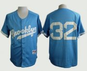 Wholesale Cheap Dodgers #32 Sandy Koufax Light Blue Cooperstown Stitched MLB Jersey