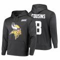 Wholesale Cheap Minnesota Vikings #8 Kirk Cousins Nike NFL 100 Primary Logo Circuit Name & Number Pullover Hoodie Anthracite