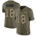 Wholesale Cheap Nike Broncos #18 Peyton Manning Olive/Camo Youth Stitched NFL Limited 2017 Salute to Service Jersey