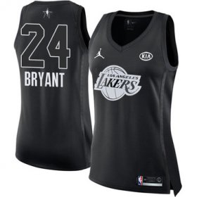 Wholesale Cheap Nike Los Angeles Lakers #24 Kobe Bryant Black Women\'s NBA Jordan Swingman 2018 All-Star Game Jersey