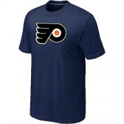 Wholesale Cheap Philadelphia Flyers Big & Tall Logo Midnight Blue NHL T-Shirt