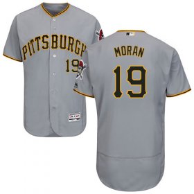 Wholesale Cheap Pirates #19 Colin Moran Grey Flexbase Authentic Collection Stitched MLB Jersey