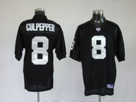 Wholesale Cheap Raiders Daunte Culpepper #8 Stitched Black NFL Jersey