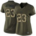 Wholesale Cheap Nike Saints #23 Marshon Lattimore Green Women's Stitched NFL Limited 2015 Salute to Service Jersey