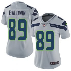 Wholesale Cheap Nike Seahawks #89 Doug Baldwin Grey Alternate Women\'s Stitched NFL Vapor Untouchable Limited Jersey