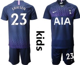 Wholesale Cheap Tottenham Hotspur #23 Eriksen Away Kid Soccer Club Jersey
