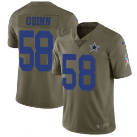Wholesale Cheap Nike Cowboys #58 Robert Quinn Olive Men\'s Stitched NFL Limited 2017 Salute To Service Jersey