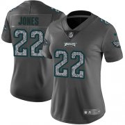 Wholesale Cheap Nike Eagles #22 Sidney Jones Gray Static Women's Stitched NFL Vapor Untouchable Limited Jersey