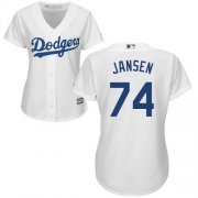 Wholesale Cheap Dodgers #74 Kenley Jansen White Home Women's Stitched MLB Jersey