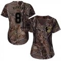 Wholesale Cheap Orioles #8 Cal Ripken Camo Realtree Collection Cool Base Women's Stitched MLB Jersey