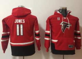 Wholesale Cheap Nike Falcons #11 Julio Jones Red/Black Youth Name & Number Pullover NFL Hoodie