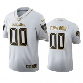 Wholesale Cheap Tampa Bay Buccaneers Custom Men\'s Nike White Golden Edition Vapor Limited NFL 100 Jersey