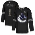 Wholesale Cheap Adidas Canucks #1 Kirk Mclean Black Authentic Classic Stitched NHL Jersey