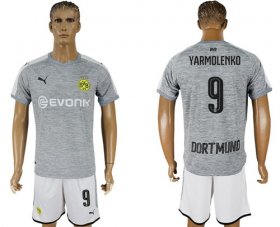 Wholesale Cheap Dortmund #9 Yarmolenko Grey Soccer Club Jersey