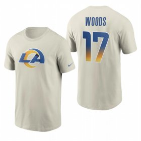 Wholesale Cheap Los Angeles Rams #17 Robert Woods Men\'s Cream 2020 Primary Logo NFL T-Shirt