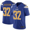 Wholesale Cheap Nike Chargers #32 Justin Jackson Electric Blue Men's Stitched NFL Limited Rush Jersey