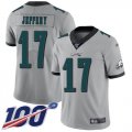 Wholesale Cheap Nike Eagles #17 Alshon Jeffery Silver Men's Stitched NFL Limited Inverted Legend 100th Season Jersey