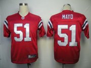 Wholesale Cheap Patriots #51 Jerod Mayo Red Stitched Alternate NFL Jersey