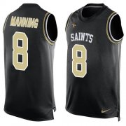 Wholesale Cheap Nike Saints #8 Archie Manning Black Team Color Men's Stitched NFL Limited Tank Top Jersey
