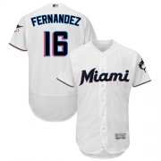 Wholesale Cheap marlins #16 Jose Fernandez White Flexbase Authentic Collection Stitched MLB Jersey