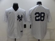Wholesale Cheap Men's New York Yankees #28 Josh Donaldson White Cool Base Stitched Baseball Jersey