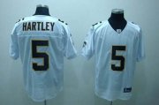 Wholesale Cheap Saints #5 Garrett Hartley White Stitched NFL Jersey