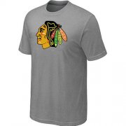 Wholesale Cheap Chicago Blackhawks Big & Tall Logo Grey NHL T-Shirt
