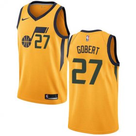 Wholesale Cheap Nike Utah Jazz #27 Rudy Gobert Yellow NBA Swingman Statement Edition Jersey