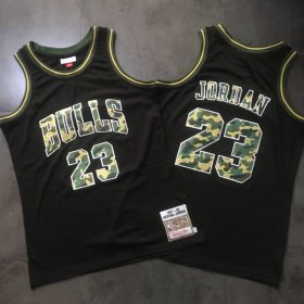 Wholesale Cheap Bulls #23 Michael Jordan Black Camo 1997-98 Hardwood Classics Jersey