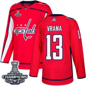 Wholesale Cheap Adidas Capitals #13 Jakub Vrana Red Home Authentic Stanley Cup Final Champions Stitched NHL Jersey