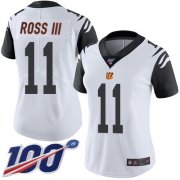 Wholesale Cheap Nike Bengals #11 John Ross III White Women's Stitched NFL Limited Rush 100th Season Jersey